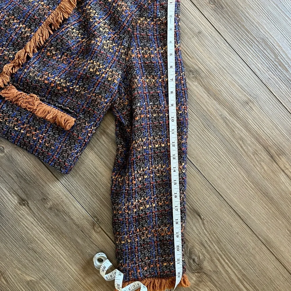 Jessica London Multicolor Tweed Blazer with Fringe - Picture 13 of 13